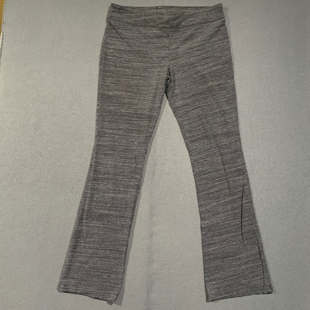 Mossimo Yoga Pants Womens XL Gray Space Dye Flare Leg Cotton Blend Activewear